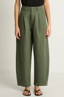 Apiece Apart Bari Crop Trouser - Thyme