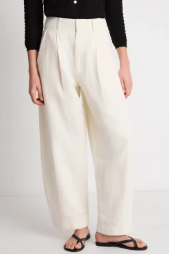 Apiece Apart Bari Crop Trouser - Cream