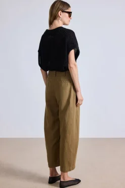 Apiece Apart Bari Crop Trouser - Toffee