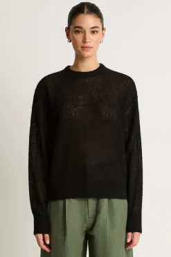 Apiece Apart Softest Tissue Weight Sweater - Black