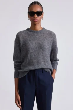 Apiece Apart Softest Tissue Weight Sweater - Charcoal