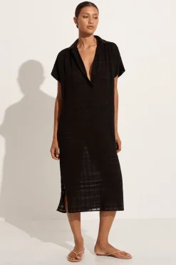 Cali Dreaming Dream Dress - Black Summer Plaid