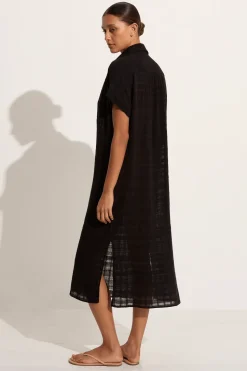 Cali Dreaming Dream Dress - Black Summer Plaid