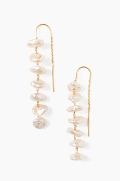 Chan Luu Anini Thread Thru Earrings - Gold