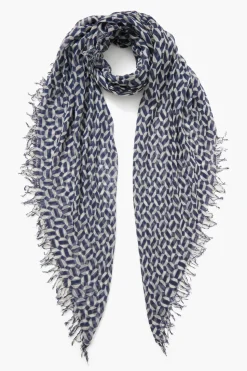 Chan Luu Cashmere & Silk Scarf - Estate Blue Tile