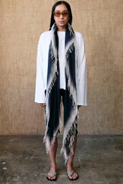 Chan Luu Cashmere & Silk Scarf - Black Burnout