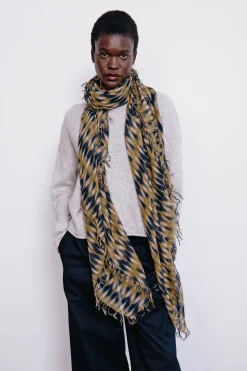 Chan Luu Cashmere & Silk Scarf - Green Tie Dye