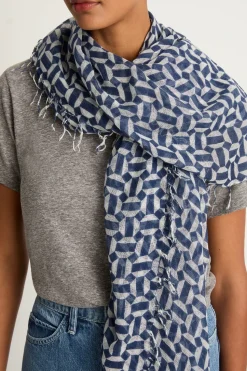 Chan Luu Cashmere & Silk Scarf - Estate Blue Tile