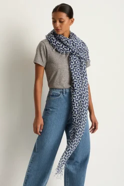 Chan Luu Cashmere & Silk Scarf - Estate Blue Tile