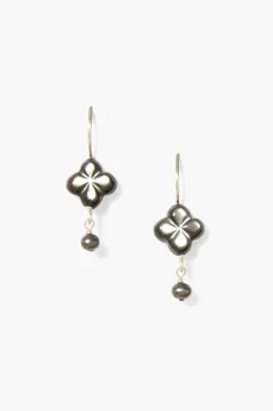 Chan Luu Clover Drop Earrings - Black Mother of Pearl