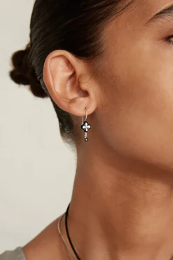 Chan Luu Clover Drop Earrings - Black Mother of Pearl