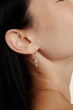 Chan Luu 14K Annalise Tiered Diamond Earrings Yellow Gold