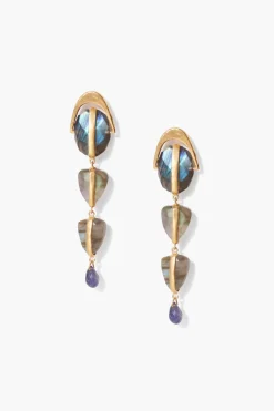 Chan Luu Labradorite Mix Rise Earrings