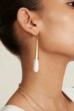 Chan Luu Tide Earrings - White Mother of Pearl