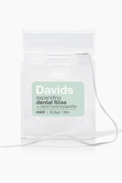 Davids Expanding Dental Floss refillable dispenser mint 30m
