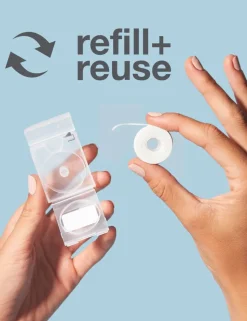 Davids Expanding dental floss refill x 2 mint 60m