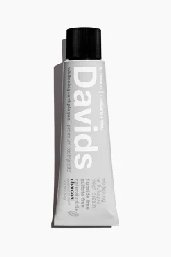 Davids Travel Size Premium Toothpaste Charcoal & Peppermint 1.75 oz