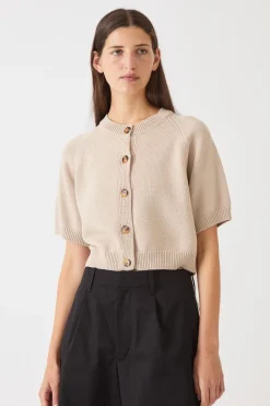 Demylee Amy Cotton Cardigan - Pearl Barley