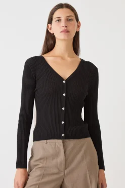 Demylee Frida Cotton Cardigan - Black