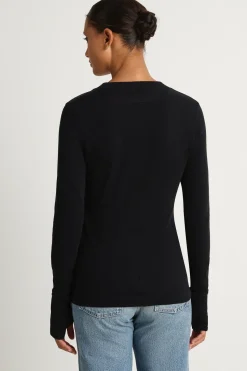 Enza Costa Cashmere Easy Cuffed U - Black