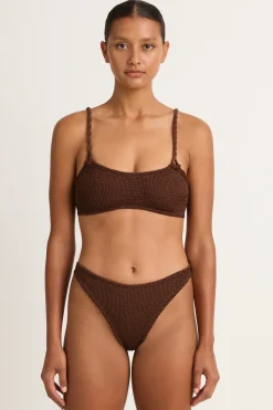 Hunza G Phoebe Bikini - Metallic Chocolate