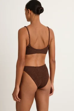 Hunza G Phoebe Bikini - Metallic Chocolate