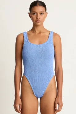 Hunza G Square Neck One Piece - Cornflower