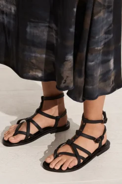 K. Jacques Larissa gladiator sandals in black