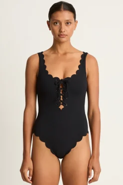 Marysia Palm Springs Tie Maillot in black