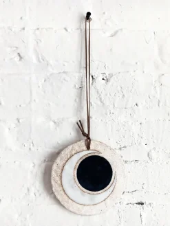 MQuan Large Round Ornament - Cresent Indigo