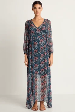 Natalie Martin Alice Dress - Vintage Flowers Indigo