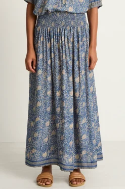 Natalie Martin Bella Skirt - Water Lily Blue