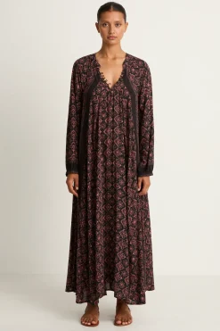 Natalie Martin Fiore Maxi - Fleur-De-Lis Black