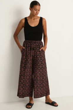 Natalie Martin Lauren Pant - Fleur-De-Lis Black