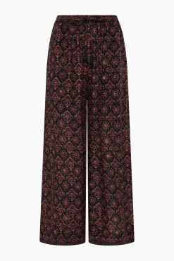 Natalie Martin Lauren Pant - Fleur-De-Lis Black