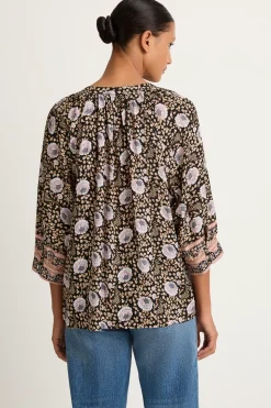 Natalie Martin Remy Top - Vintage Flowers Sepia