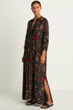 Natalie Martin Silk Sammie Maxi - Lehua Black