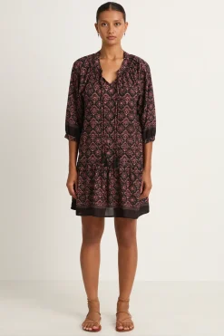 Natalie Martin Stevie Dress - Fleur-De-Lis Black