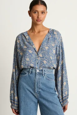 Natalie Martin Tolan Shirt - Water Lily Blue