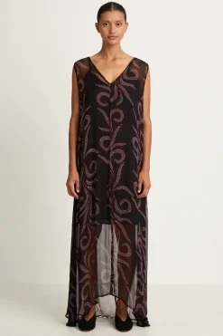 Natalie Martin Tova Maxi - Feather Chiffon