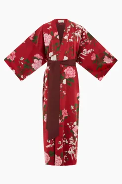 Olivia Von Halle Queenie Robe - Tardieau Red