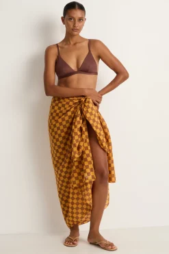 Olympia Etal Wyeth Sarong - Mango Check