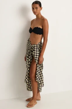 Olympia Etal Wyeth Sarong - Green Check