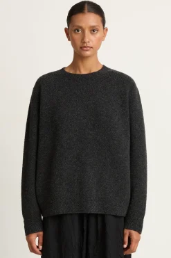Pas De Calais Crew Neck Knit Pullover - Charcoal