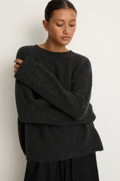 Pas De Calais Crew Neck Knit Pullover - Charcoal