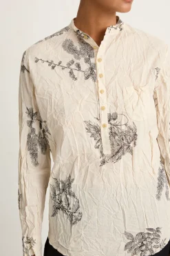 Pas De Calais Friends Of The Forest Print Blouse - Natural