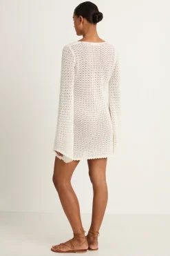 Peony Keyhole Mini Dress - Seashell