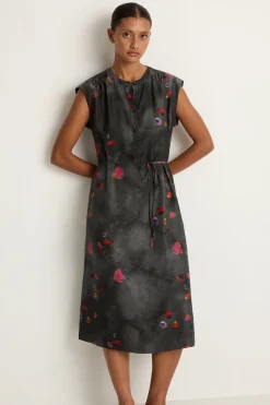 Raquel Allegra Zaire Dress - Petal Black