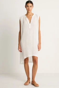 9SEED Fez midi dress in white