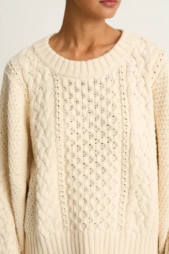 Shaina Mote Fisherman Sweater - Natural